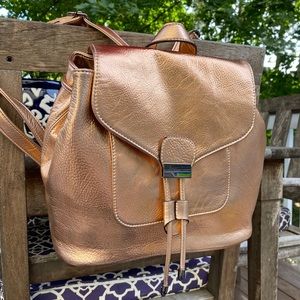 Pixie Mood rose gold vegan backpack